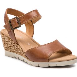 Espadryle GABOR - 82.842.53 Peanut. Brązowe espadryle damskie marki Gabor, z materiału, na obcasie. W wyprzedaży za 299,00 zł.