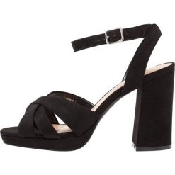 Sandały damskie: New Look Wide Fit WIDE FIT TEACAKE Sandały na obcasie black