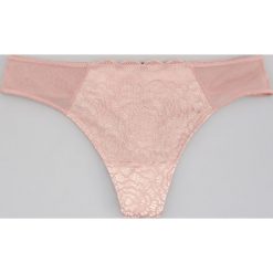 Stringi z dekoracyjnej koronki - Brązowy. Pomarańczowe stringi damskie Reserved, s, w koronkowe wzory, z koronki. Za 24,99 zł.