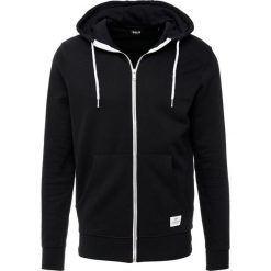Bluzy męskie: Solid MORGAN ZIP Bluza rozpinana black