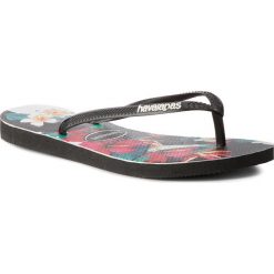 Japonki HAVAIANAS - Slim Tro Flo Cf 41394060090 Black. Czarne crocsy damskie marki Havaianas, z gumy, na płaskiej podeszwie. Za 119,00 zł.