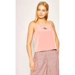 Top Calvin Klein Jeans Camisole J20J213049. Żółte bluzki damskie Calvin Klein Jeans, l, bez wzorów, z poliesteru, polo. Za 269,00 zł.