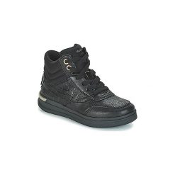 Buty Dziecko Geox J AVEUP GIRL. Czarne trampki dziewczęce Geox, bez wzorów, bez zapięcia. Za 209,30 zł.