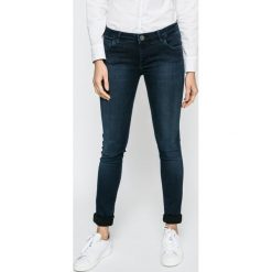 Trussardi Jeans - Jeansy 201. Niebieskie jeansy damskie rurki marki Trussardi Jeans. W wyprzedaży za 499,90 zł.