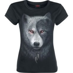 Spiral Wolf Chi Koszulka damska czarny. Czarne koszulki damskie marki Spiral, l, z nadrukiem, klasyczne, z klasycznym kołnierzykiem. Za 79,90 zł.