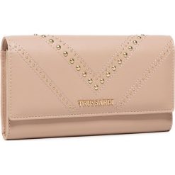Duży Portfel Damski TRUSSARDI JEANS - Berlino Continental 75W00256 P010. Brązowe portfele damskie Trussardi Jeans, bez wzorów, z jeansu. Za 319,00 zł.