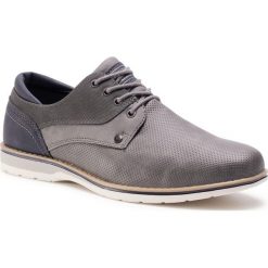 Półbuty LANETTI - MP07-91220-05 Grey. Szare półbuty męskie Lanetti, na co dzień, bez wzorów, ze skóry ekologicznej, bez zapięcia. Za 119,99 zł.