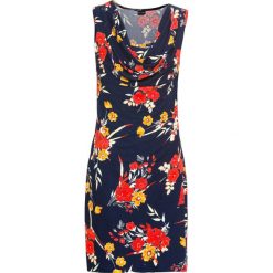 Sukienka shirtowa bonprix ciemnoniebieski z nadrukiem. Niebieskie sukienki damskie bonprix, z nadrukiem, bez kołnierzyka, bez rękawów. Za 89,99 zł.