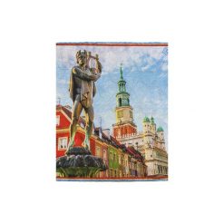 Poszetka jedwabna dwustronna z miastem POZNAŃ. Poszetki męskie Em men's accessories, bez wzorów, z jedwabiu, eleganckie. Za 100,09 zł.