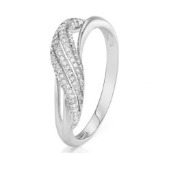 RABAT Złoty Pierścionek - złoto 585, Diament 0,23ct. Żółte pierścionki damskie W.KRUK, z diamentem, złote. W wyprzedaży za 1490,00 zł.