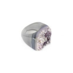 InspiRING Ametyst Druza rozmiar 14. Fioletowe pierścionki damskie Brazi druse jewelry, z ametystem. Za 270,00 zł.