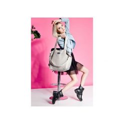 Duża torba szoperka Mili Duo Braid MDb1 - grey. Szare torebki klasyczne damskie marki Militu, w paski, duże, bez dodatków. Za 189,00 zł.