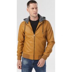 Camelowa Kurtka Wylinoris. Brązowe kurtki męskie Born2be, xxl, bez wzorów, bez kaptura. Za 199,99 zł.