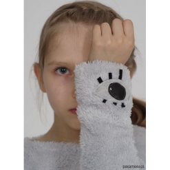 Bluza 3 oko. Szare bluzy dziewczęce marki Pakamera, z dzianiny. Za 129,00 zł.