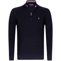 Sir Raymond Tailor Męski Sweter Attendant L Ciemnoniebieski. Czarne swetry męskie Sir Raymond Tailor, m, bez wzorów, bez kołnierzyka, bez kaptura. Za 179,00 zł.