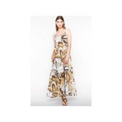 Sukienka maxi Sunflower. Żółte sukienki damskie CANDY FLOSS, na lato, bez wzorów, z elastanu, boho, bez kołnierzyka, bez rękawów, maxi, oversize. Za 350,00 zł.