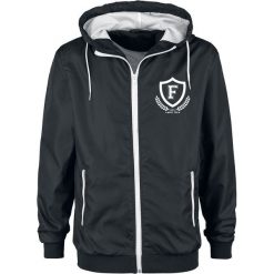 Fuchsteufelswild Anti You Wiatrówka czarny/biały. Czarne kurtki męskie marki Fuchsteufelswild, xl, z nadrukiem, z materiału, bez kaptura. Za 99,90 zł.