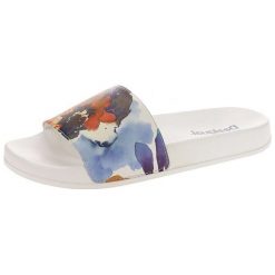 Desigual Klapki Damskie Sandal Camoflower 38 Białe. Białe klapki damskie Desigual, bez wzorów, bez obcasa. W wyprzedaży za 89,00 zł.