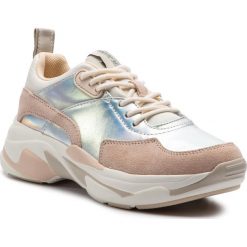 Sneakersy PEPE JEANS - Sinyu Reflect PLS30872 Silver 934. Szare półbuty damskie Pepe Jeans, z jeansu. W wyprzedaży za 259,00 zł.