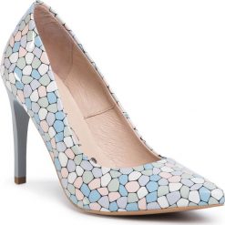 Szpilki OLEKSY - 2265/E24 Kolorowy. Półbuty damskie Oleksy, bez wzorów, ze skóry, eleganckie, bez obcasa, na obcasie, bez zapięcia. Za 279,00 zł.