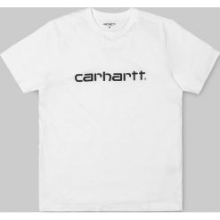 S/S Script T-Shirt WHITE/BLACK. Białe t-shirty męskie marki Carhartt, s. Za 97,49 zł.
