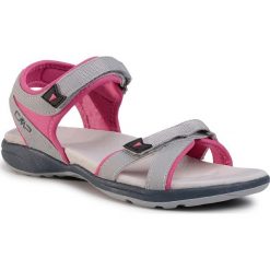 Sandały CMP - Adib Wmn Hiking Sandal 39Q9536 Cemento U716. Szare klapki damskie CMP, bez wzorów, ze skóry ekologicznej, bez obcasa. W wyprzedaży za 139,00 zł.