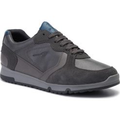 Sneakersy GEOX - U Wilmer A U943XA OBCME C9380 Anthracite/Grey. Szare sneakersy męskie Geox, na co dzień, bez wzorów, z zamszu, bez zapięcia. W wyprzedaży za 189,00 zł.