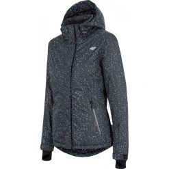 Kurtki sportowe damskie: Kurtka narciarska damska KUDN004z – allover czarno-biały – 4F