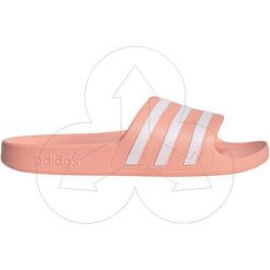 Klapki damskie adidas ADILETTE AQUA EE7345. Klapki damskie Adidas, w paski, z tworzywa sztucznego, bez obcasa. Za 69,00 zł.