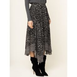 Spódnica midi MICHAEL Michael Kors Leopard Georgette Scarf MF97F19CDC. Szare spódniczki damskie MICHAEL Michael Kors, xs, bez wzorów, z poliesteru, midi. W wyprzedaży za 429,00 zł.