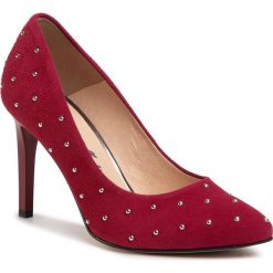 Szpilki ROBERTO - 350 Burgund Zamsz. Czerwone półbuty damskie Roberto, ze skóry, eleganckie. Za 299,00 zł.