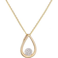 Złoty naszyjnik z diamentową zawieszką. Żółte naszyjniki damskie Diamond & Co, z diamentem, złote. W wyprzedaży za 417,95 zł.