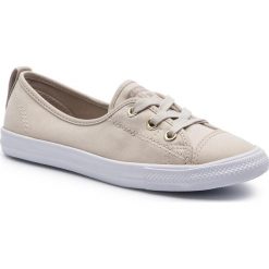Tenisówki CONVERSE - Ctas Ballet Lace Slip 564315C Papyrus/Sepia Stone/Light Gold. Brązowe półbuty damskie Converse, na co dzień, bez wzorów, z gumy, bez obcasa, na płaskiej podeszwie, bez zapięcia. W wyprzedaży za 189,00 zł.