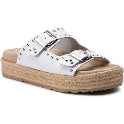 Espadryle IGI&CO - 3197311 Bian. Białe espadryle damskie IGI&CO, z aplikacjami, ze skóry, bez obcasa. W wyprzedaży za 239,00 zł.