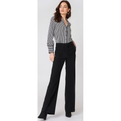 Spodnie z wysokim stanem: MANGO Spodnie palazzo z wysokim stanem – Black