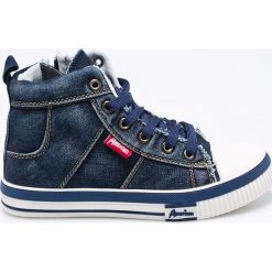 American Club - Trampki dziecięce. Szare buty chłopięce sportowe marki American CLUB, z materiału, na sznurówki. Za 49,90 zł.
