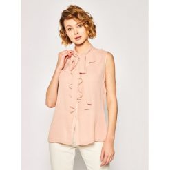 Bluzka Luisa Spagnoli Brezza 536735. Różowe bluzki damskie Luisa Spagnoli, xl, bez wzorów, z jedwabiu, bez kołnierzyka, bez rękawów. Za 1149,00 zł.