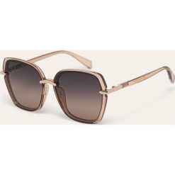 Answear - Okulary. Żółte okulary przeciwsłoneczne damskie ANSWEAR. W wyprzedaży za 44,90 zł.