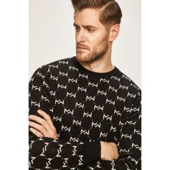 Marciano Guess - Sweter. Czarne swetry męskie s, z aplikacjami, z wiskozy, z okrągłym kołnierzem. Za 629,90 zł.