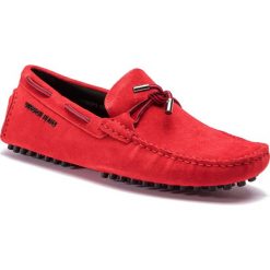 Mokasyny VERSACE JEANS - E0YTBSP3 71001 500. Czerwone mokasyny męskie Versace Jeans, na co dzień, bez wzorów, z jeansu, klasyczne, bez zapięcia. Za 569,00 zł.