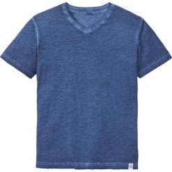 T-shirt z efektem wytarcia bonprix indygo. Niebieskie koszulki męskie bonprix, xl, bez wzorów, z dekoltem w serek. Za 44,99 zł.