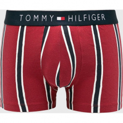 Tommy Hilfiger - Bokserki. Czerwone bokserki męskie TOMMY HILFIGER, z bawełny. Za 129,90 zł.