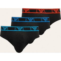 Emporio Armani - Slipy (3-pack). Czarne bokserki męskie Emporio Armani, bez wzorów, z elastanu. W wyprzedaży za 149,90 zł.