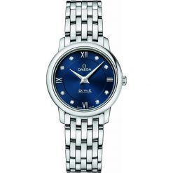 ZEGAREK OMEGA DE VILLE PRESTIGE 424.10.27.60.53.001. Niebieskie zegarki damskie marki OMEGA, ze stali. Za 10500,00 zł.
