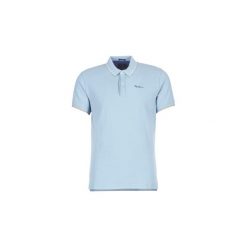 Koszulki polo z krótkim rękawem Pepe jeans ANGELICO. Niebieskie koszulki męskie Pepe Jeans, xxl, bez wzorów, z jeansu, polo, z krótkim rękawem, krótkie. Za 207,20 zł.