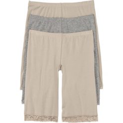 Reformy damskie (3 pary) bonprix cielisty + jasnoszary melanż. Brązowe majtki damskie bonprix, z koronki. Za 59,97 zł.