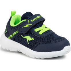 Sneakersy KANGAROOS - Ky-Flight Ev 02050 000 4054 Dk Navy/Lime. Niebieskie trampki chłopięce KangaROOS, bez wzorów, ze skóry ekologicznej, na rzepy. Za 129,00 zł.