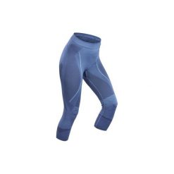 Legginsy narciarskie 900 damskie. Niebieskie legginsy damskie WED'ZE, m, bez wzorów, z elastanu. Za 129,99 zł.