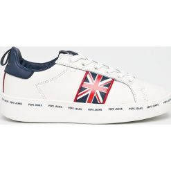 Pepe Jeans - Buty Brixton Greek. Białe buty sportowe damskie Pepe Jeans, bez wzorów, z jeansu, sportowe. W wyprzedaży za 199,90 zł.