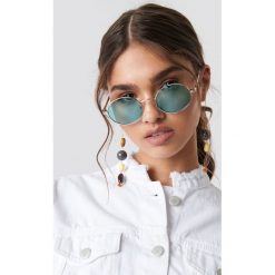 NA-KD Accessories Owalne kolorowe okulary przeciwsłoneczne - Green. Zielone okulary przeciwsłoneczne damskie aviatory NA-KD Accessories, owalne. Za 40,95 zł.